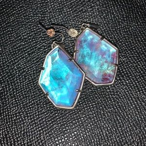 Kendra Scott Drop Earrings Iridescent Purple